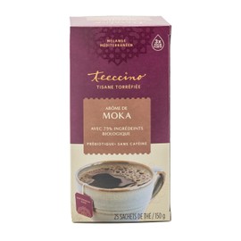 Teeccino Herbal Tea – Mocha – Rich & Roasted Herbal Tea That’s Caffeine Free & Prebiotic for Natural Energy, 25 Tea Bags