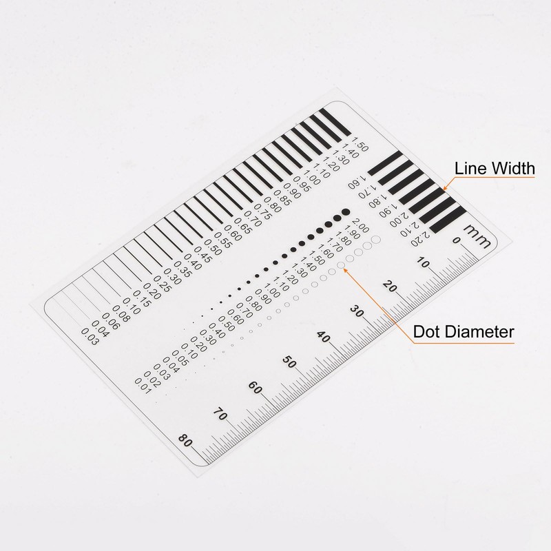 HARFINGTON High Precision SEC Size Estimation Chart 80mm Covered Transparency