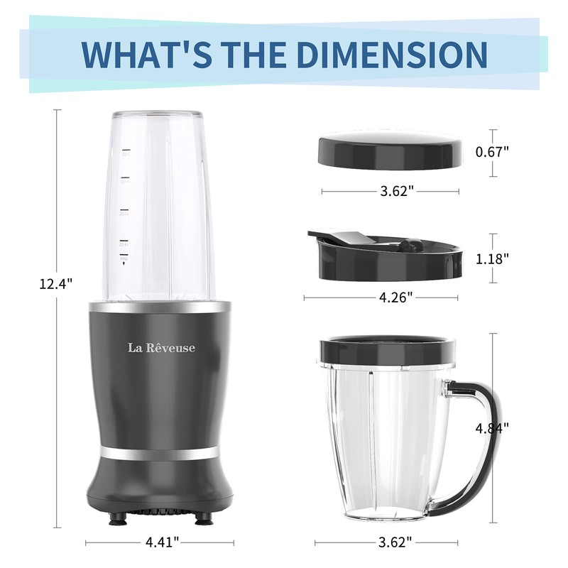 La Reveuse Personal Size Blender 250 Watts Power for Shakes