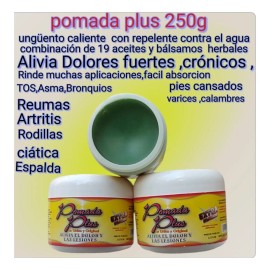 2pzpomada Plus250gunguento Caliente Puede Mojarse Para Dolor