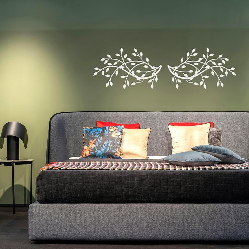 Meltset Metal Tree Leaf Wall Decor, Vine Olive Leaf Branch