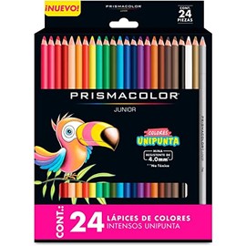 Prismacolor - Lápices de Colores Junior, Colores Surtidos, 24 Piezas, 4.0mm, No Tóxicos