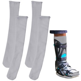 Seematn 2 Pairs Replacement Sock Liner for Walking Boots or Walker Brace Orthopedics Socks Fracture Walking Boot Sock Medical Boot Sock for Women and Men, One Size Fits Most(Gray)