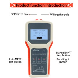 SolaMr 400 W Solar Panel Intelligent Tester Auto/Manual MPPT Photovoltaic Panel Multimeter, Intelligent MPPT Open-Circuit Voltage Troubleshooting Utility Tool for Solar PV Tests, EL400B