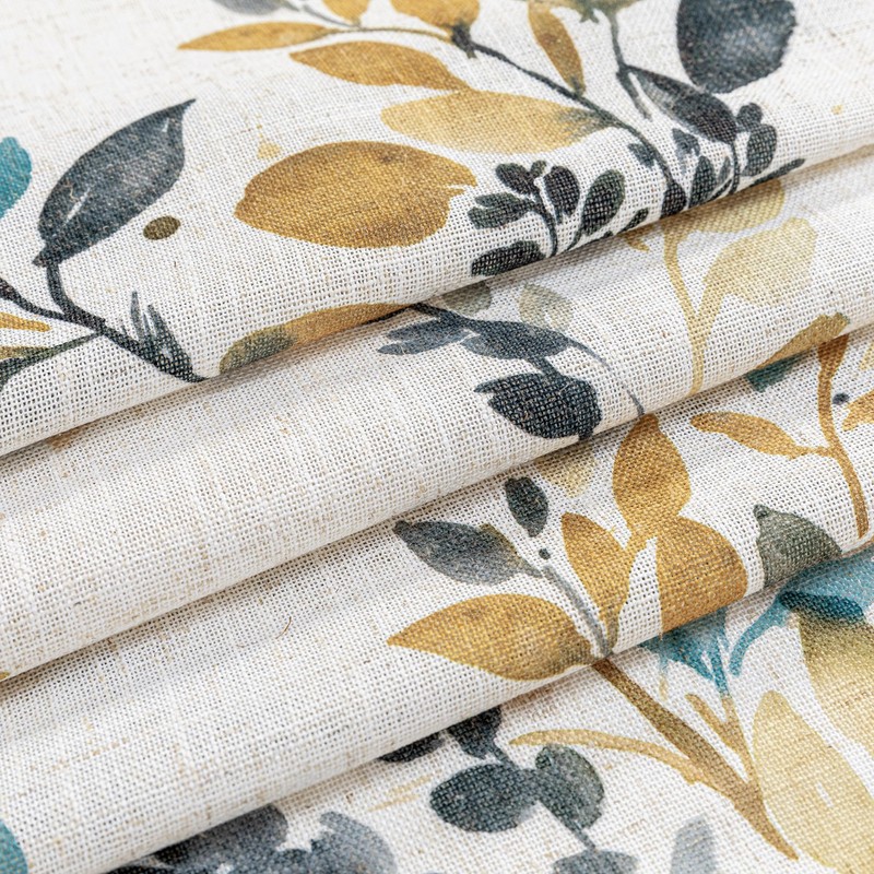 MYSKY HOME 95 Inch Curtains Semi Sheer Linen Blended Window