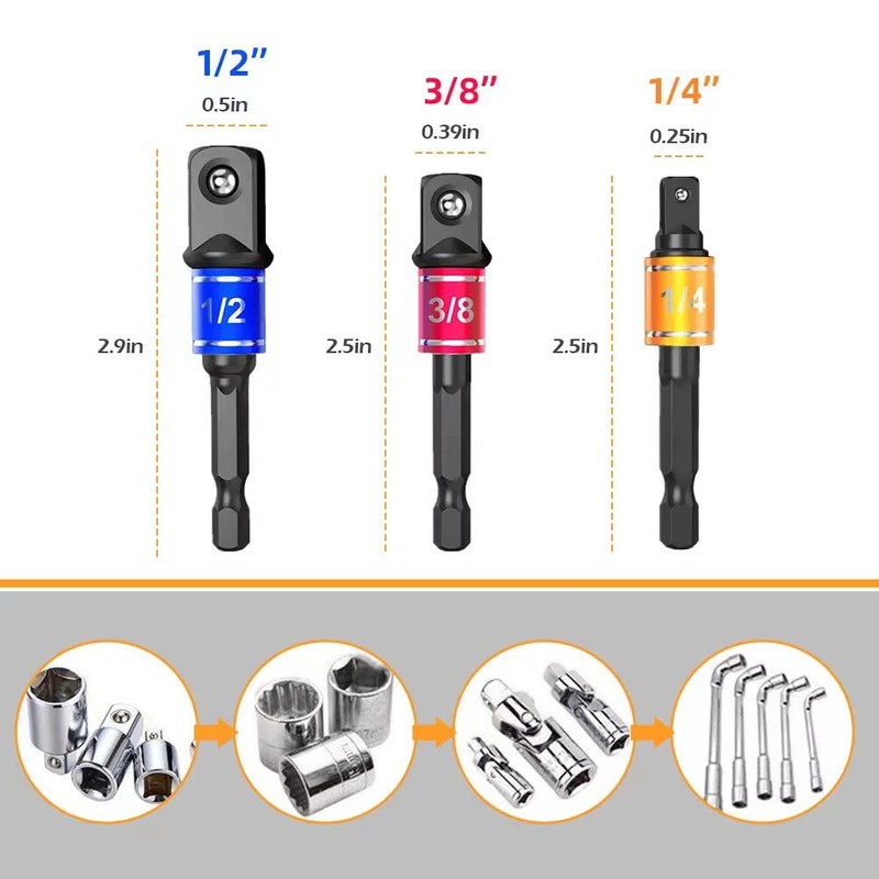 HUTHUHNHN Flexible Bit Holder Extension, Flexible Shaft Bits Drill Set