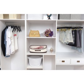 Quality Black Semi Curved Wooden Suit Hangers, 20-Pack Smooth Finish Solid Wood Coat Hanger with Swivel Hook, Jacket, Pant, Dress Clothes Hangers (Black - Gold Hook, 20)