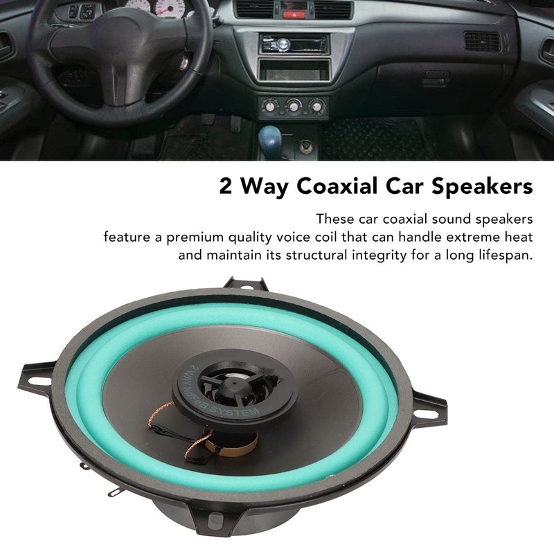 Car Coaxial Speaker Stereo, 100W, 4 Ohm, Medium Range, High