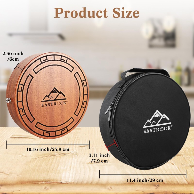 EASTROCK Portable Travel Cajon Wooden Hand Drum With Snare Wire,