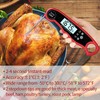 Meat Thermometer Digital 2 Probes with Alarm Function Backlight for