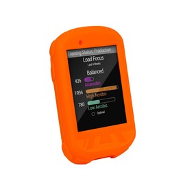 CNC Case for Garmin Edge 530 830 Silicone Protective Cover，Tempered Glass for Garmin Edge 530 830 Film Anti-Scratch High Definition Full Coverage，Black/Red/Orange/Blue