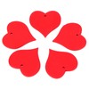 100Pcs Wood Slices HandMade Red HeartShaped Pendant Crafts DIY Wedding