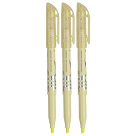 Pilot FriXion Pastel Erasable Highlighter, Chisel Tip, Yellow Ink, 3 Count