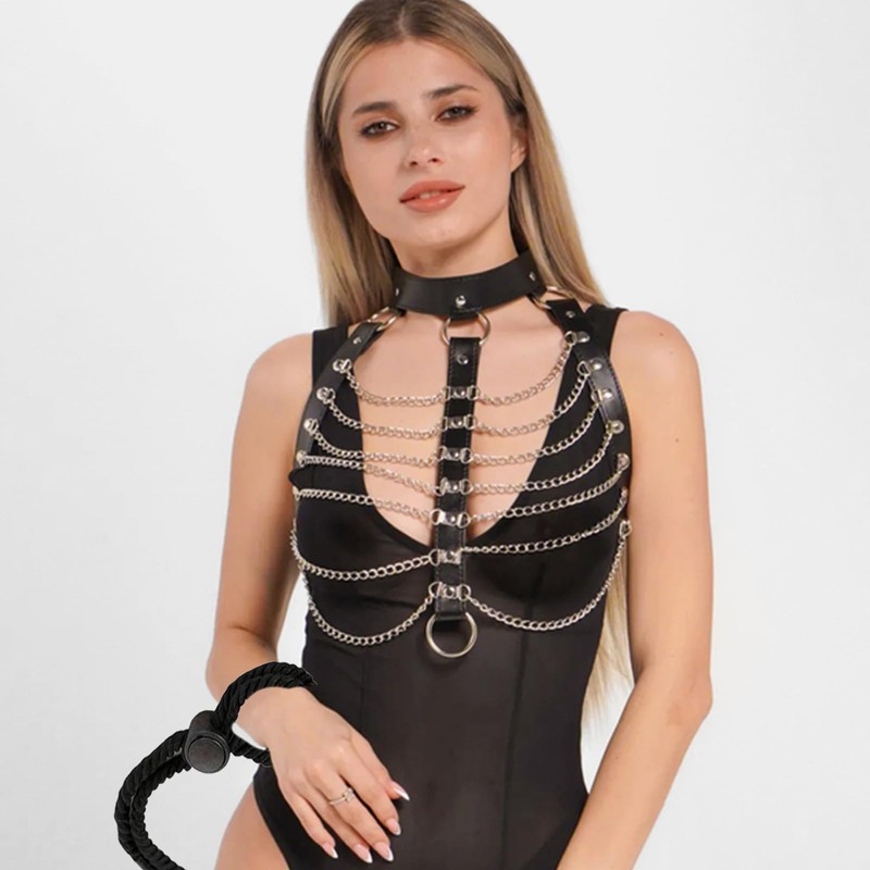 Adjustable Bracelets Anklets for Women Rope Body Chains (Black)