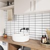 Skyblur White Peel and Stick Backsplash 10-Sheet Peel and Stick