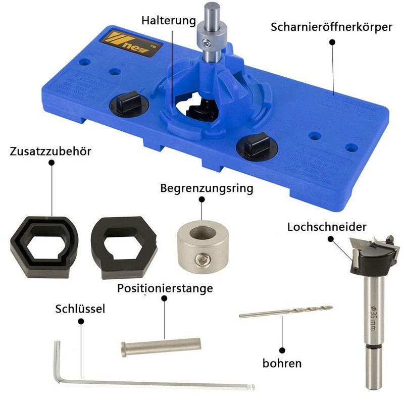 Jig for Concealed Hinges, Door Drill Hole Jig, Drilling Jig,