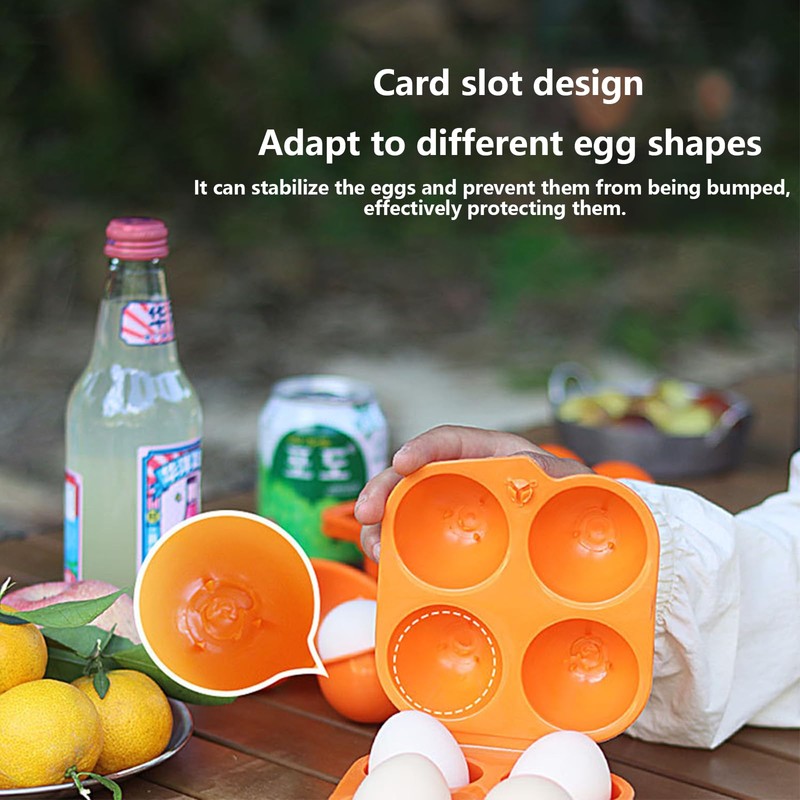 TREABEAR Egg Container for Travel, Egg Box, Plastic Egg Box