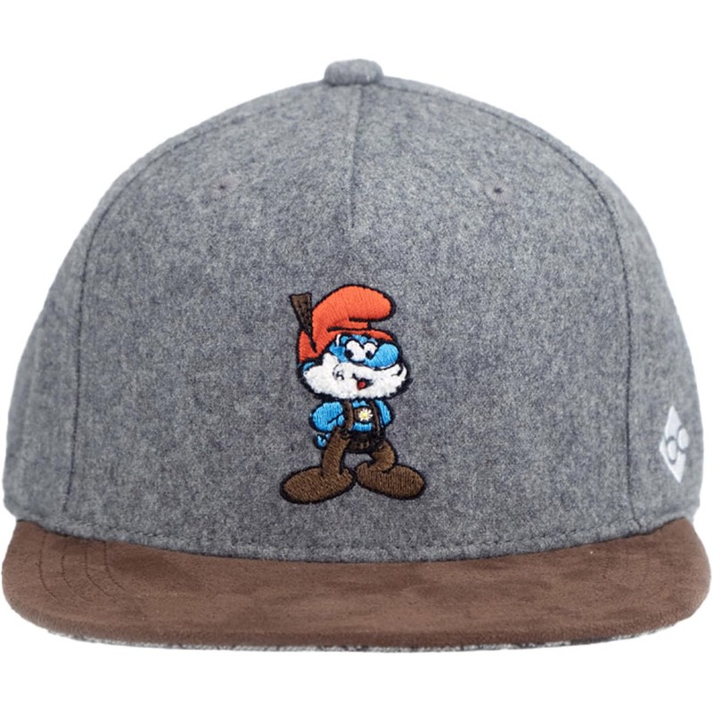 Bavarian Caps Cap Papa Smurf Grey, gray