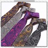CHROME CRANE NR008 Men's Necktie, Paisley, Solid Suit, Business, Casual,