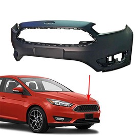 Front Bumper Cover Primered Replacement for 2015-2018 Focus S Se Sel Titanium with Tow Hook Hole 191275298770