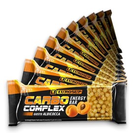 EUROSUP CARBO COMPLEX – 10 pezzi - Barretta Energetica con Carboidrati Semplici e Complessi | Energia Rapida e Prolungata | Ideale per Endurance, Running e Ciclismo | Gusto Albicocca