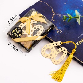 60PCS 60th Birthday Bookmarks for 60th Birthday Party Favors 60th Wedding Anniversaries Souvenirs Favors Gifts Decorations for Guests (60shape)