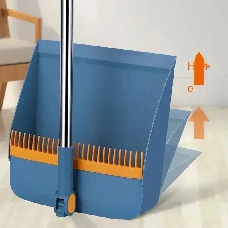 Broom Folding Dustpan Set Combination Household Broom Wiper Blade Hair