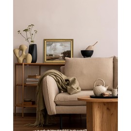 AIMAILON Vintage Canvas Gold Wall Art Framed Decor for Living Room Office Rustic Farmhouse Outskirt Landscape Classical Cloud Nature Theme Print Artwork Home Decoration Picture 10x12