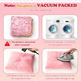 Tinideya 6 Pcs 15 Inch Square Floor Pillows for Kids Classroom Seating Cushions Flexible Plush Seats for Reading Corner Classroom Back to School Supplies Playroom Preschool Elementary Daycare