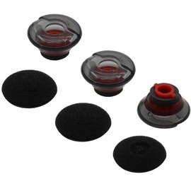 ALXCD Eartips Compatible with Plantronics Voyager 5200, S/M/L 3 Pcs Soft Gel Ear Tips & 3 Pcs Foam Cover Tips, Compatible with Plantronics Voyager 5200 (Red/M)
