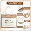 Bride Jute Tote Bag, Bridal Shower Wedding Bachelorette Bride Gifts