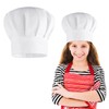 Chef Hat for Kids Adjustable White Chef Hats Elastic Cotton