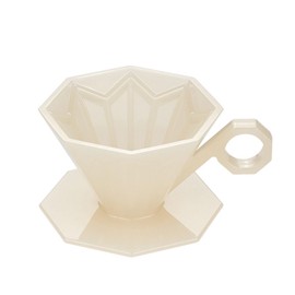 GVRGO Pour Over Dripper, Plastics V60 1-2 Cup Reusable Resinous Slow Filter Cone for Travel, Camping, Office, Home, Coffee Maker Brew Gift - Beige