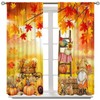 Fall Dwarf Curtains Farmhouse Harvest Pumpkin Curtains Autumn Thanksgiving Home