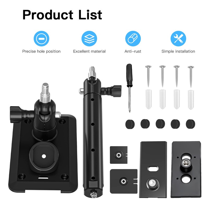 HOLACA 2-in-1 Wall Mount Bracket for Stick Up Cam Pro