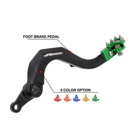 AnXin Motorcycle Rear Brake Pedal Foot Lever for Kawasaki KX250F 2006-2018 KX250 2019-2020 - Green