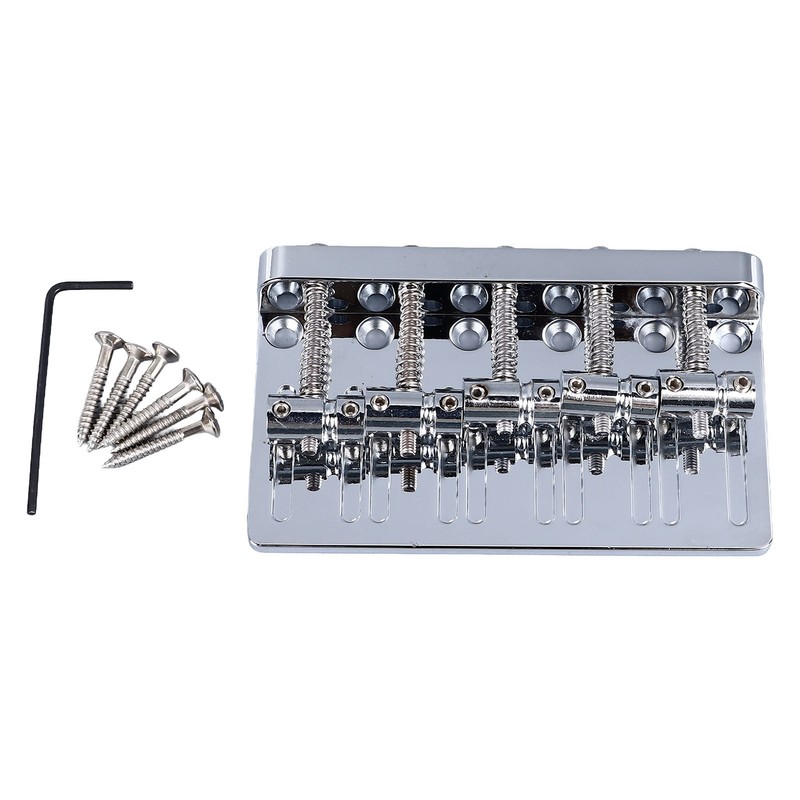 Electric Bass Bridge 5 String Bass Saddle Bridge Thickened Tailpiece