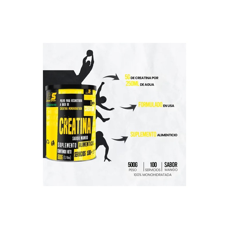 Hs Hiper Sports Creatina Monohidratada 500g 100servs