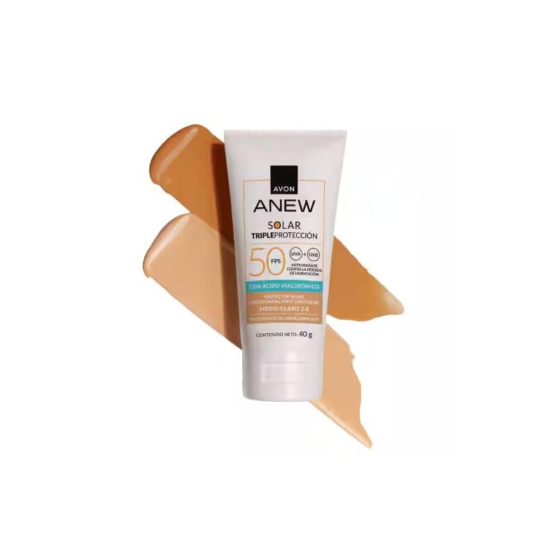 Protector Solar Facial Triple Proteccin, FPS 50, Efecto Mate, Medio