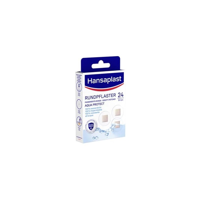 Hansaplast Aqua Protect Round Plasters 100% Waterproof Pack of 24