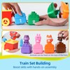 MOONKATE Farm Animals Montessori Train Set Toys, Sorting Counting Matching