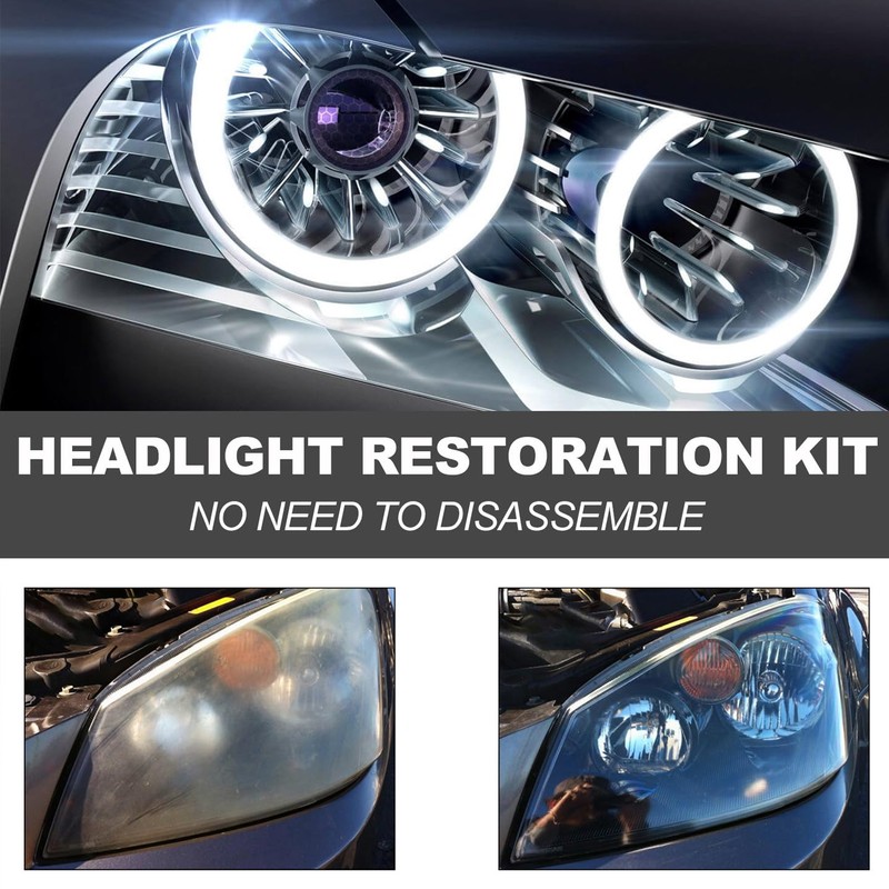 Car Headlight Restore and Cleaner, Removes Dullness, Yellowing and Oxidation,