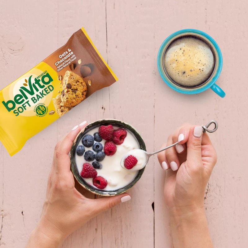 belVita Soft Baked Oats Chocolate Breakfast Biscuits Pack of 30