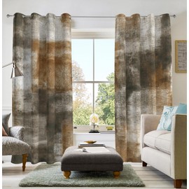 Asuexpect Abstract Curtains 2 Panels Abstract Rust Curtain Room Darkening Grommet Window Treatments Modern Decorative for Bedroom Living Room, 52x84 Inches, Tan