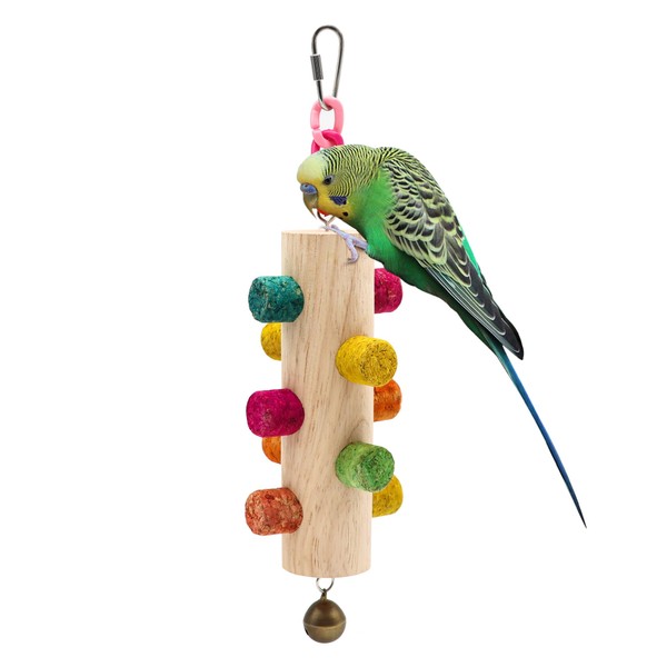 DVHEY Cylinder Bird Chew Toy, Parrot Cork Stopper Toys Bird