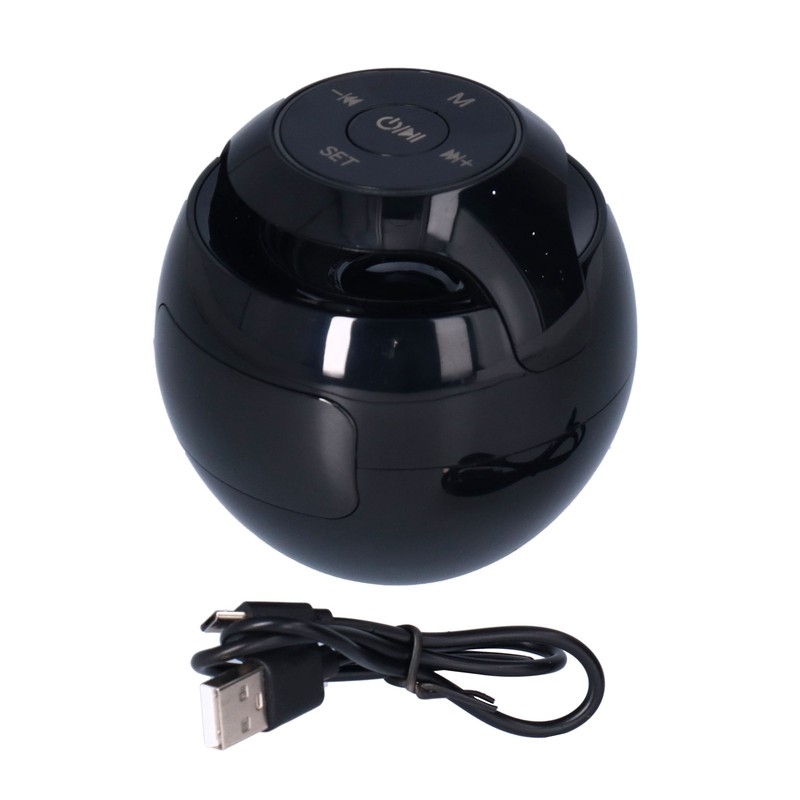 Multifunctional Bluetooth 5.0 Alarm Clock Speaker Rechargeable Ball Shape Portable