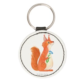 Mr. & Mrs. Panda Round Key Ring Squirrel Flower – Gift, Fun, Motivation Sayings, Motivation Pictures, Animals, Good Mood, Good Luck Charm