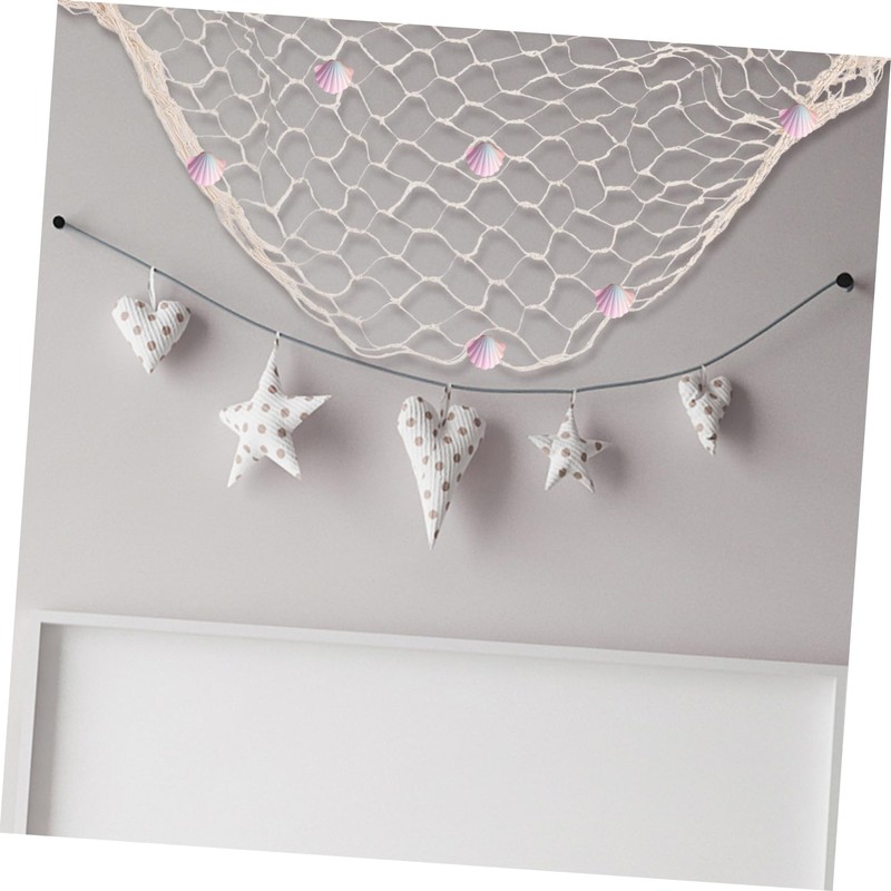CAXUSD 1 Set Nautical Fishnet Wall Hanging Decor Rustic Beach