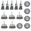 15 Pack Wire Brush for Drill, Carbon Steel Wire Wheel