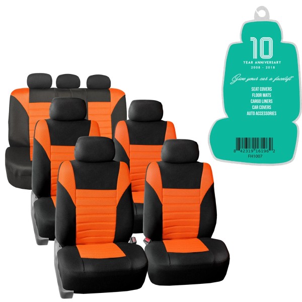 FH Group Universal Fit 3Row Car Seat Covers for SUV